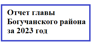 Отчет Главы Богучанского района за 2023 год.
